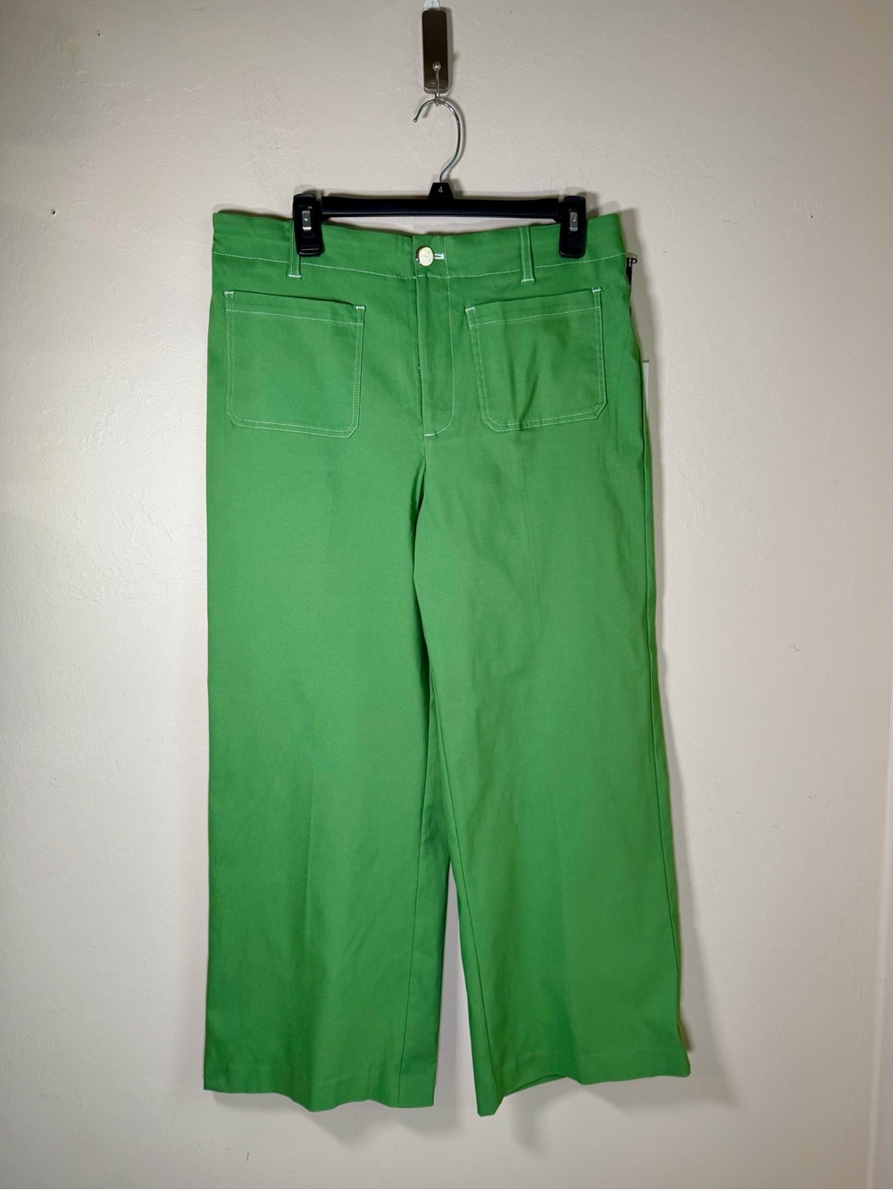 Jules & Leopold Emerald Green Wide-Leg Jeans